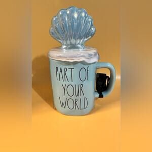 Mug / Rae Dunn/Part Of Your World / Little Mermaid Aqua Blue Seashell Iridescent